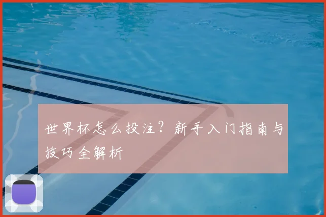 世界杯怎么投注？新手入门指南与技巧全解析